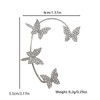 2Pcs Gold Butterfly Ear Cuff for Women Silver Wrap Crawler