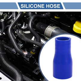 X AUTOHAUX 1 Pcs Straight Coupler Silicone Hose 32-45mm/1.26"-1.77" ID 100mm/3.94" Length 0° Car Silicone Hose Coolant Hose 3-Ply 4mm Thickness Air Intake/Turbo/Intercooler Piping Tube Blue