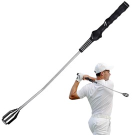 PodiuMax Golf Swing Trainer, Golf Swing Training Aid for Tempo & Path, 2 Weights for Iron & Wood Hitting Chipping, Non-Slip Ergonomic Grip Trainer Right Hand Golfers & Men & Beginners