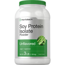 Horbaach Soy Protein Isolate Powder | 3 lb | Unflavored | for Women and Men | Vegetarian, Vegan, Non-GMO, and Gluten Free