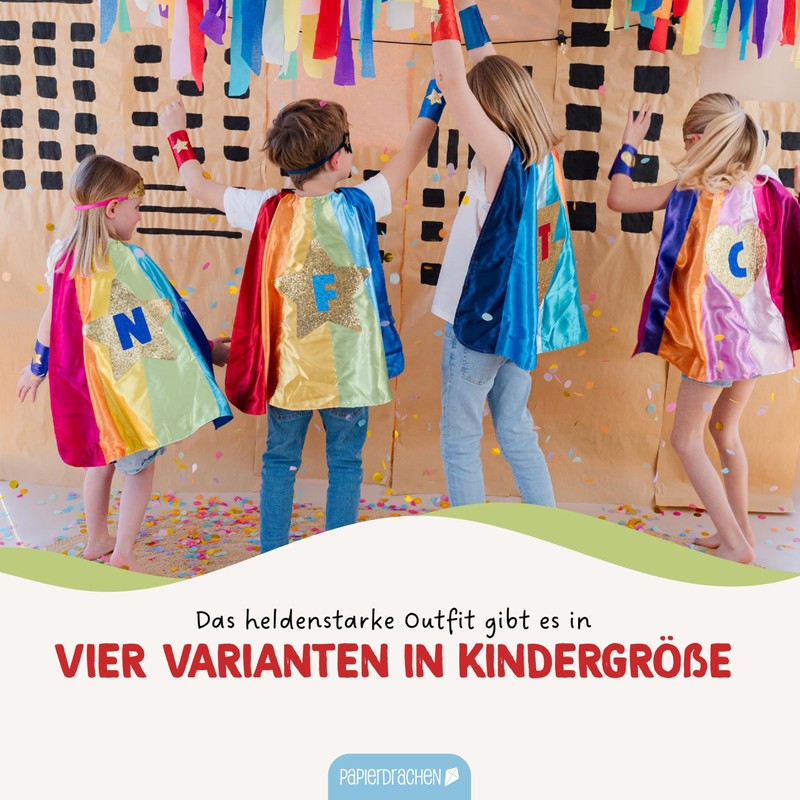 Papierdrachen Superhero Set Star Rainbow Boy – Includes Mask and