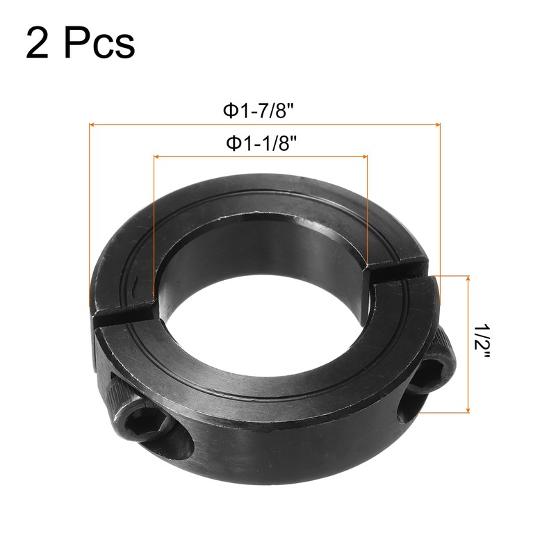 QUARKZMAN Wave Ring 1 1/8 Inch Bore Double Split Carbon