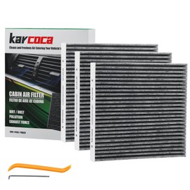 CF12150 Cabin Air Filter With Activated Carbon Compatible with 2015 2016 2017 2018 2019 2020 2021 2022 F150 Accessories 2017-2022 F250 F350 Super Duty Expedition Lincoln Navigator Air Filters (3 Pack)