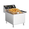 TANGME Commercial Deep Fryer 1750W Electric Countertop Fryer 12.7Qt Heavy