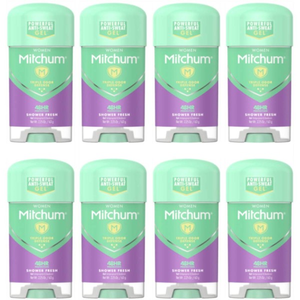 Mitchum Advanced Women Gel Anti-Perspirant & Deodorant, Shower Fresh 2.25 oz (Pack of 8)