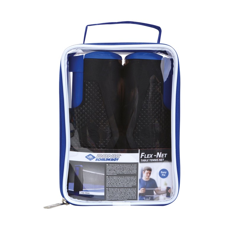Donic-Schildkröt Rete da Ping Pong Flex, in Nylon, Autotensionante con