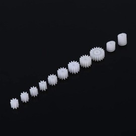 11Pcs Plastic Gears,Plastic Spindle Worm Gear, Plastic Gears Set Pulley Crown Gear Set, for Aircraft Car Model