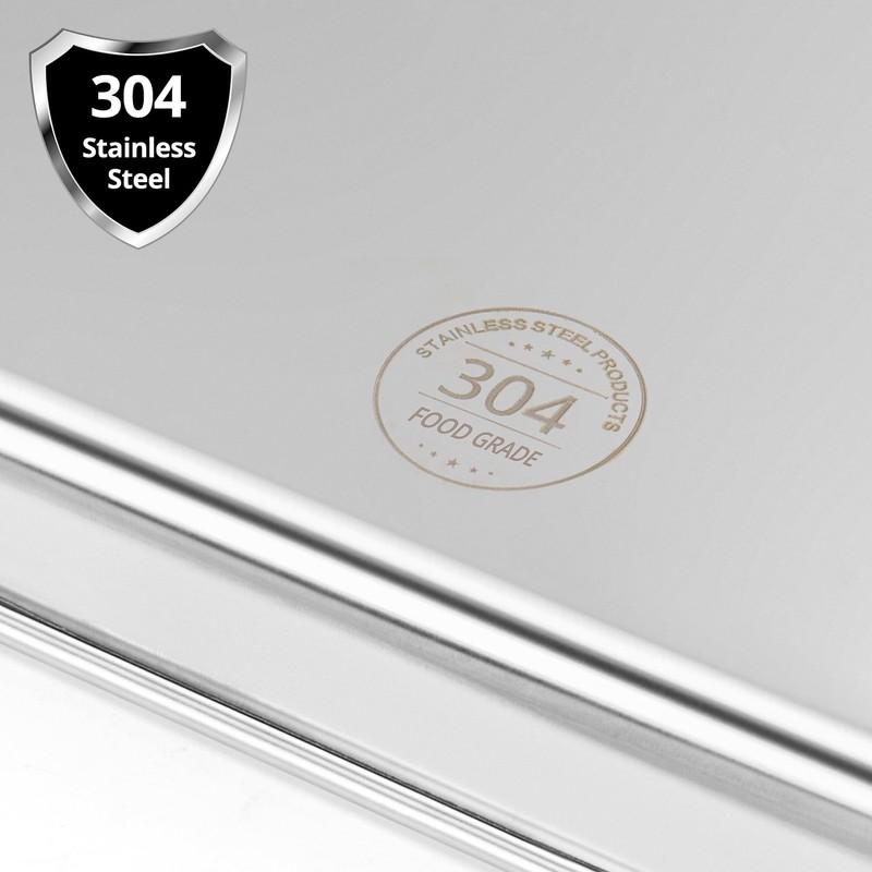 QWORK Stainless Steel Instrument Tray, Multipurpose Service Tray with Flat