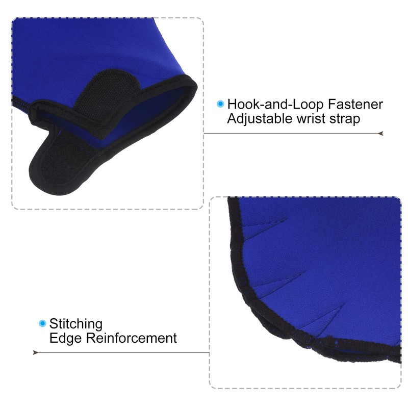 PATIKIL Webbed Swim Gloves, 2 Pairs Unisex Swimming Resistance Gloves