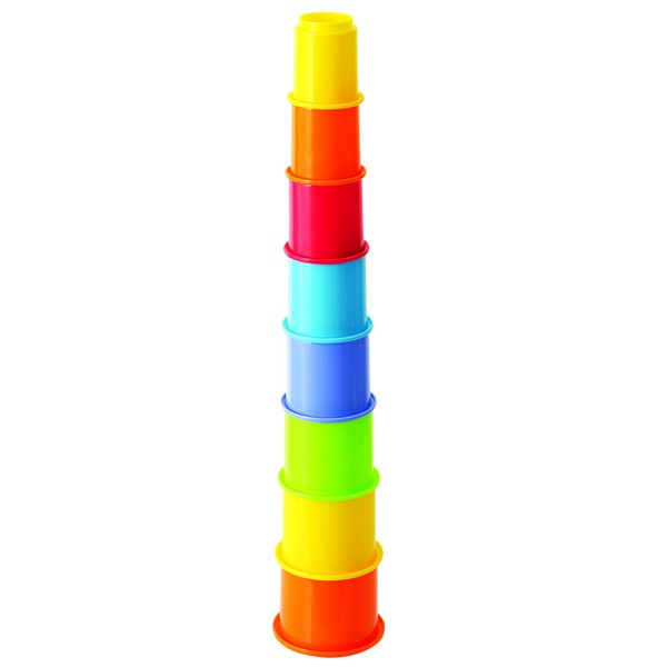 PlayGo My First Year Rainbow Stacking Cups Baby Toys Educational Toddler Toys Top Blocks Game Kit BPA Free Toys for 1 2 3 4-5 Year Old Girls Boys