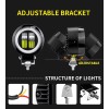 Par Faros Auxiliares Led Ojos De Ángel Niebla Led Moto