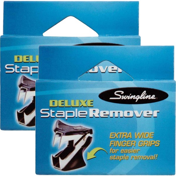 Swingline Deluxe Jaw Style Staple Remover-Black, 2 pk