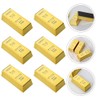 Mini Fridge Magnets Golden Brick Loose Stickers Gold Brick Decorations
