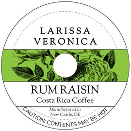 Rum Raisin Costa Rica Coffee (Single Serve K-Cup Pods) (Gourmet, Naturally Flavored, Whole Coffee Beans) (12 pods, ZIN: 574463) - 2 Pack