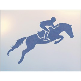 Hunter Jumper Horse and Rider Stencil - 10" x 7" Reusable Mylar Horse Stencil Painting DIY Gifts Crafts Wall Decor Animal Stencils Airbrush Country Laser Cut Template - The Artful Stencil