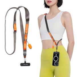 PGYTECH LinkGo Webbing Phone Strap, Adjustable Phone Lanyard Crossbody with Lens Cloth for Photography, Anti-Slip Shoulder and Quick Release for All Smartphones