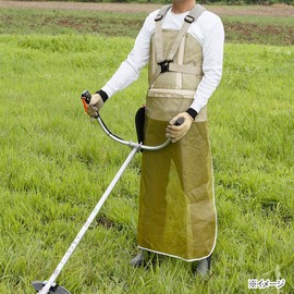 Cainz Apron for Mowing, Width 30.7 inches (78 cm), Length 47.2 inches (120 cm), Green, L, Dedicated Wear, Guard, Work, Protection, Safe, Weeding, Forests, Weed Trimmer, green (light green)