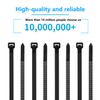 Eletoo Eletoo 8 Inch Black Zip Ties (1200 Pack), 35