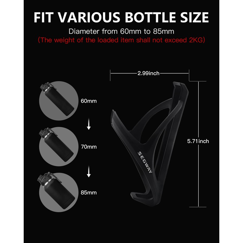 Scooter Water Bottle Holder Ultra-Light Bottle Cages with Screws Tool