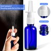 ZHWKMYP 60 Pcs Nasal Spray Bottle Empty, Blue Glass Refillable