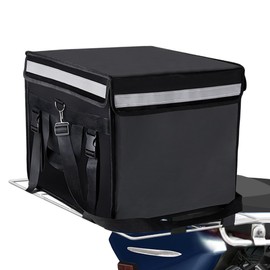 TooCust Large Insulated Food Delivery Bag with Fixed Base and Internal Frame, XXL 19.7" x 15" x 15", Commercial Pizza Delivery Bag w/Divider, Waterproof & Foldable Catering Bag Food Deliveries, Black