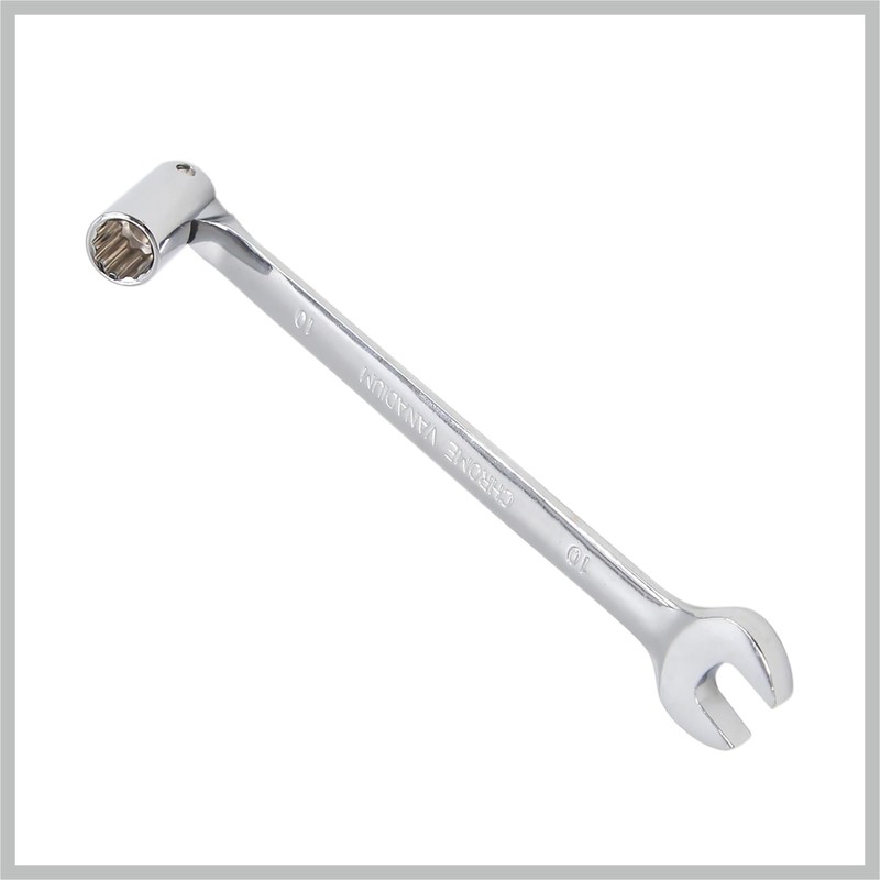 RATCHROLL 10mm Swivel Head Combination Socket Spanner Wrench Auto Car