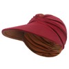 YAMEE Visor Cap Women's Reversible, Sun Shield Women's Elastic, Beach Sun Visor, Breathable Sun Protection, Summer Cap with Sun Visor Ponytail, Sun Hat Women's Golf Cycling Running Cap, Burgundy/Brown