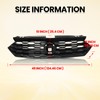 YLT AUTO Front Bumper Cover Upper Grille Replacement Shroud Gloss
