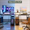 Furologee 51" Gaming Desk with Power Outlets & LED Lights,