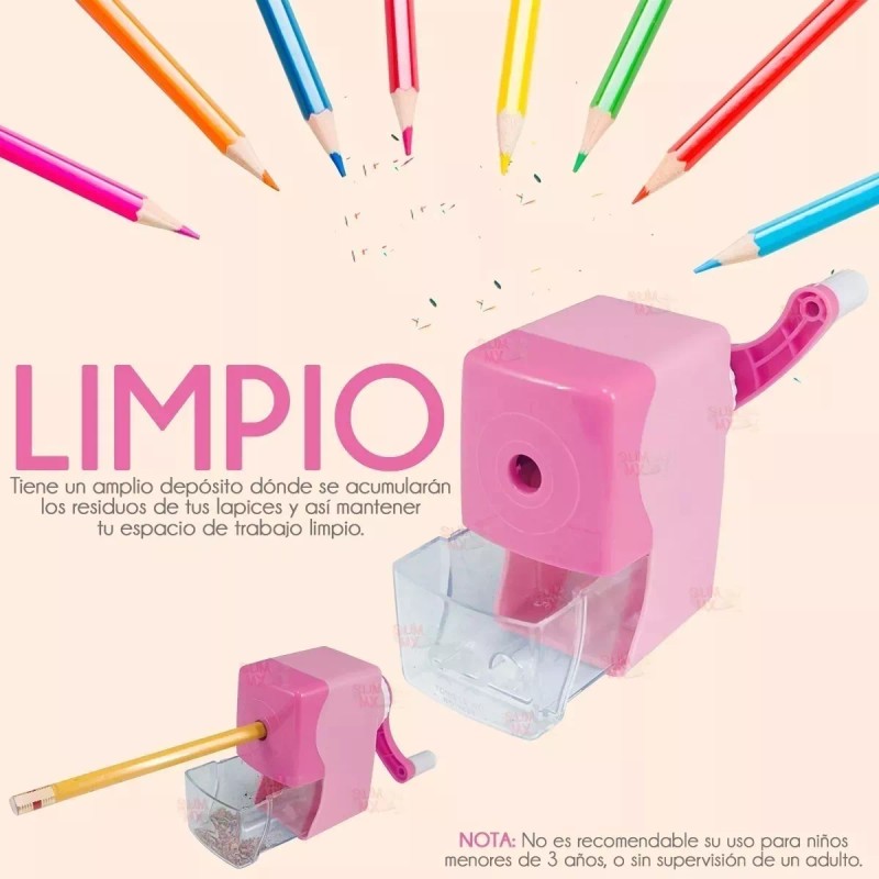 Misorel Sacapuntas Manual De Manivela Afilador Acero Helicoidal