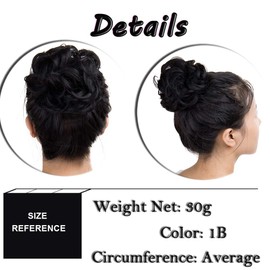 Sego Hairpiece, Hair Extension Bun Scrunchy, Messy Updo