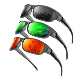 KALIYADI Polarized Sunglasses-for-Men Sports Sunglasses: Mens Sun Glasses with UV400 for Running Fishing Golf
