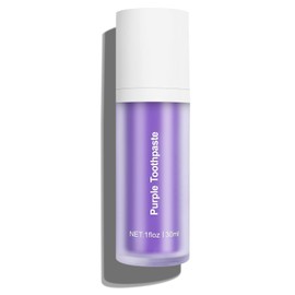 Purple Toothpaste for Teeth Whitening, Teeth Whitening Toothpaste, Purple Toothpaste Whitening, Tooth Stain Removal Colour Corrector, Stubborn Stain Removal & Enamel - 1 Fl Oz