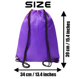 Drawstring Bags Gym Swimming School Sports Bag Unisex 1PCS Trainer String Bag Sack Backpack PE Bags for Women Men Children Travel Beach Kids Boys Girls Outdoor Shopping Holidays (Purple 1pc)