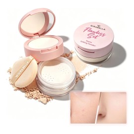 Dúo Matte Polvo Compacto Y Suelto 2 En 1 Fijador De Base