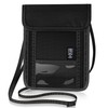 Likesing Chest Pocket Travel Purse, black, Modern