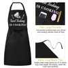 Xialvyu Funny Aprons for Men, MR Good Looking is Cooking,
