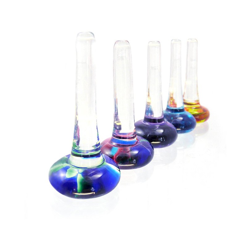 American Made Blown Glass Ring Holder, Blue/Green Color