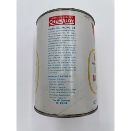VINTAGE VALVOLINE HIGH PERFORMANCE RACING MOTOR OIL SAE 50 1 QUART FULL CAN