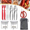 10PC Crab Lobster Crackers Tools, Butter Warmers for Seafood Tools