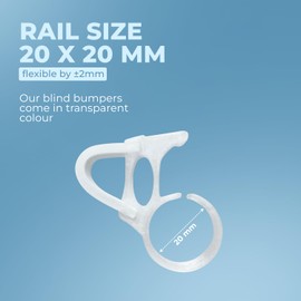 Window Blind Bumper Pack of 4 – Silence Banging Roller Blinds During Windy Days with Ultra-Quiet Bumpers (20mm x 20mm)