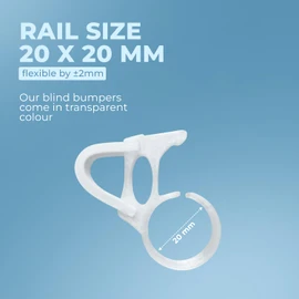 Window Blind Bumper Pack of 4 – Silence Banging Roller Blinds During Windy Days with Ultra-Quiet Bumpers (20mm x 20mm)