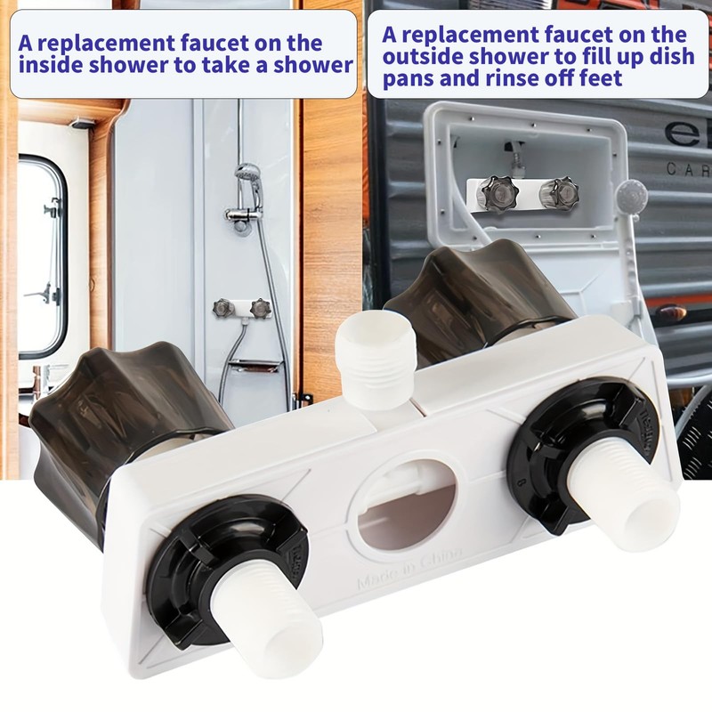 Autokemat RV Shower Faucet, Camper Shower Faucet Replacement, 4" RV