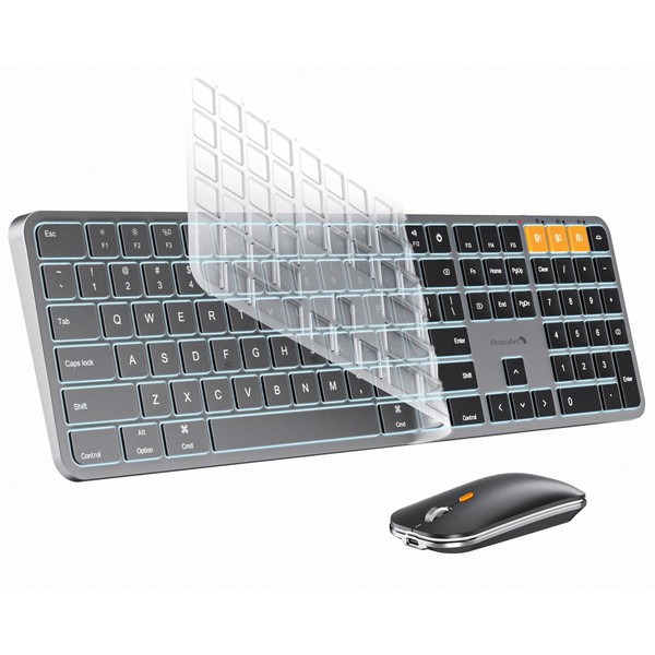 Silicone Keyboard Cover for ProtoArc KM100-A Backlit Bluetooth Keyboard and