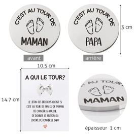 French Pregnancy Gift Decision Coin Gifts for Baby Birth Gift Idea for Expectant Mothers Expectant Fathers New Dad Mum Christening Gifts Boys Girls