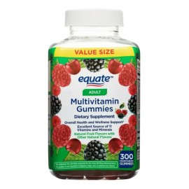 Equate Multivitaminico Adultos Con 300 Gomitas Hecho En Usa Sabor Frutos Rojos