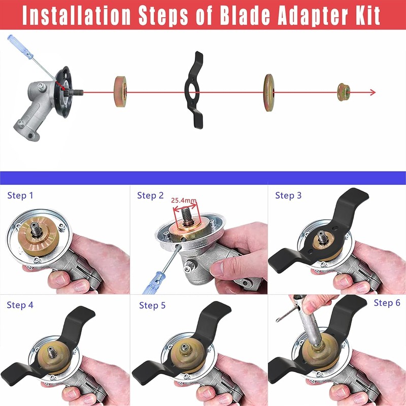 BGTOOL Multi-Function Trimmer Head Weed Eater 25.4mm Trimmer Blade Universal