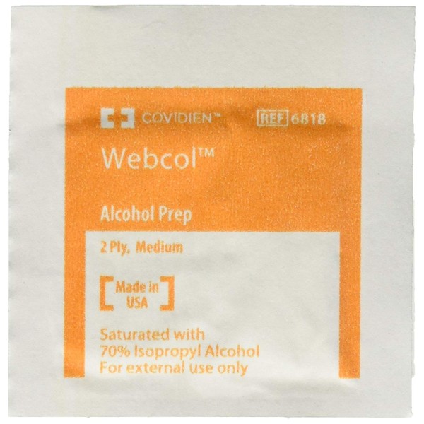 Kendall Webcol Alcohol Preps (Sterile), Medium