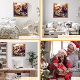 MAXBYE Diamond Painting Kits for Adult, House Flower Diamonds Art Kits for Beginners, DIY 5D Full Drill Floral Diamond Dots Gem Art Kits for Home Decor 12x12in