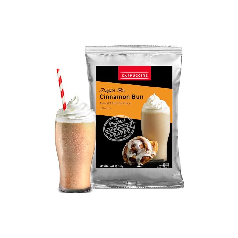 Cappuccine Cinnamon Bun Frappe Mix, 3 Pound (Pack of 1)